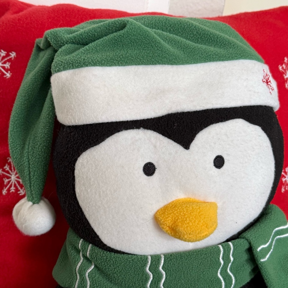 Holiday Penguin Decorative Pillow - Picture 2 of 5